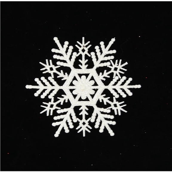 Coollooc 3Pcs White Glitter Snowflake Decorations Christmas Ornaments, Hanging Plastic Snow Flakes Ornaments with Silver Rope for Christmas Tree Decorations, Winter Wonderland Party Supplies