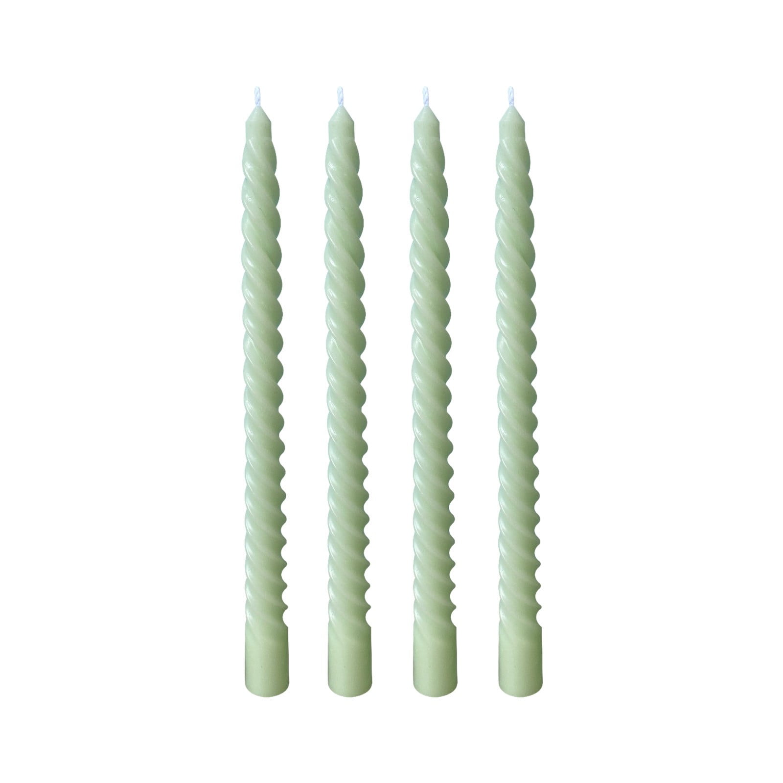 Coollooc 4 Pack 10 Inch Spiral Taper Candles for Home Decor and Religious Ceremonies, Unscented Dripless Twisted Candlesticks for Weddings Dinner Holiday Decoration Formal Events