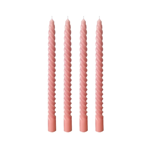 Coollooc 4 Pack 10 Inch Taper Candles for Home Decor and Religious Ceremonies, Unscented Dripless Twisted Candlesticks for Weddings Dinner Holiday Decoration Formal Events