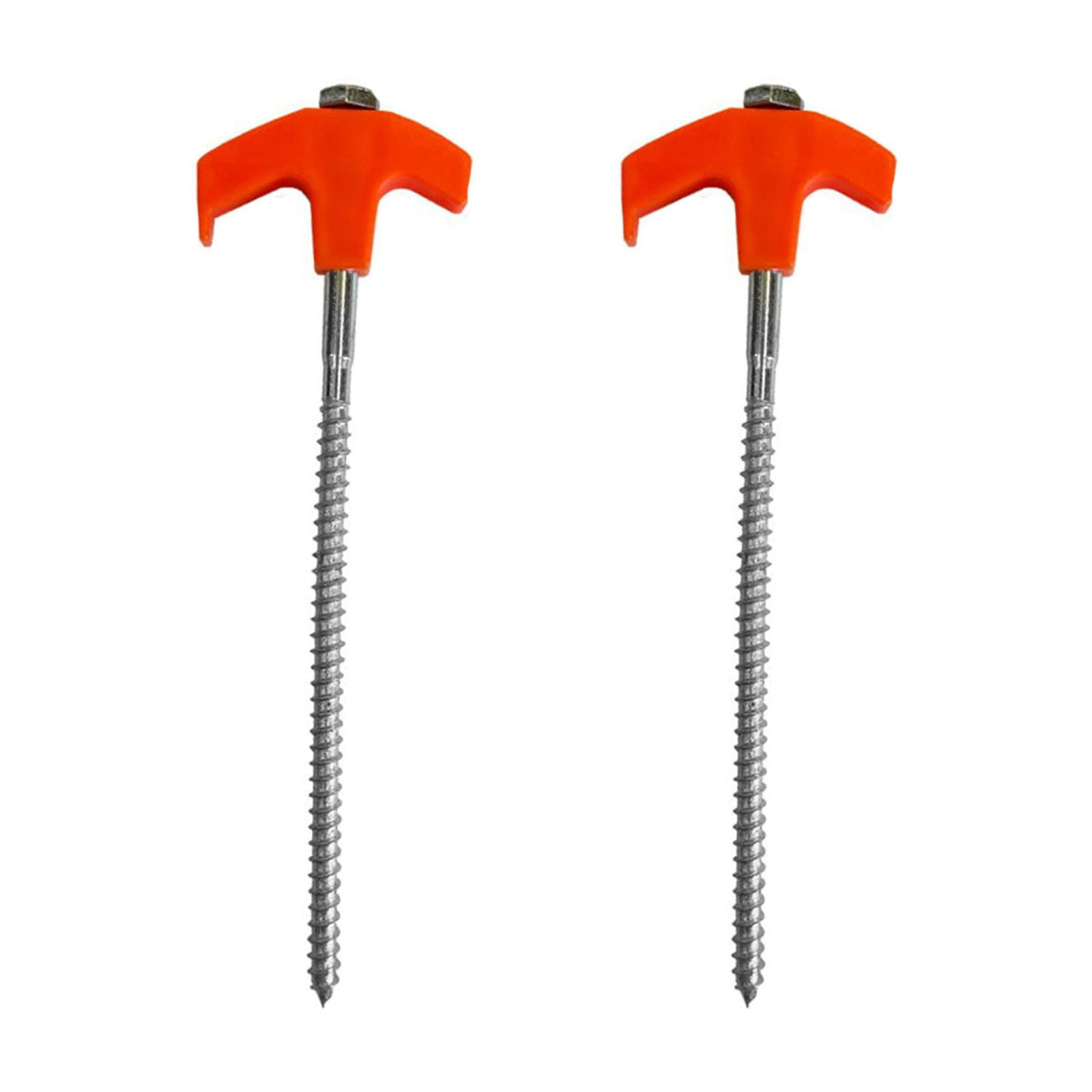 Coollooc 8" Screw in Tent Stakes 12PCS - Ground Anchors Screw in, Screw in Tent Stakes Heavy Duty, Galvanized - Tent Pegs Camping Stakes, Metal Threaded Tent Spikes with Hex Head Driver