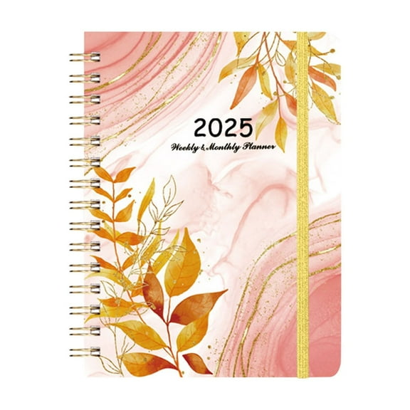 Coollooc A5 Flower Schedule Plan: Record Work Self Discipline Check in Handbook for This Month-Yellow - Boxed-128 Sheets (Two Pages per Week)