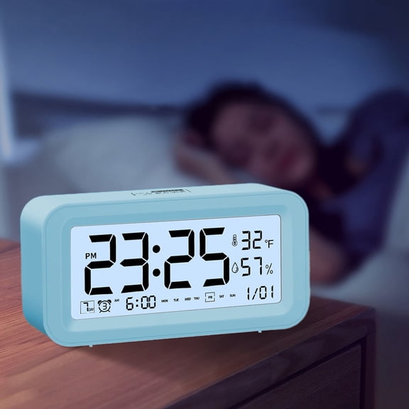 Coollooc Alarm Clock for Bedroom, 2 Alarms Loud LED Big Display Plug in Simple Basic Digital Clock , Adjustable Volume, Dimmable, Snooze for Deep Sleepers Kids Elderly Home Office