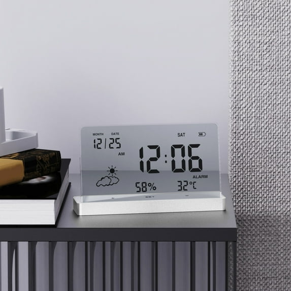 Coollooc Alarm Clock for Bedroom, Loud LED Big Display Plug in Simple Basic Digital Clock , Snooze for Deep Sleepers Kids Elderly Home Office
