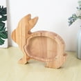 thumbnail image 1 of Coollooc Animal Wooden Piggy Bank, Unbreakable Bills and Coins Cash Box, Creative Saving Money Jar Personalized Present for Birthday & Decor(Rabbit), 1 of 7