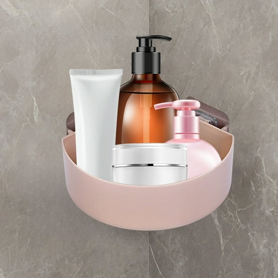 Coollooc Bathroom Organiser Multifunction Shelf Sponge Drain Rack Bathroom Storage Suction Holder Kitchen Organizer Sink Kitchen Accessories Bath Baskets Shower Shelves(Brown)