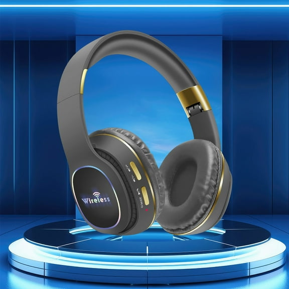 Coollooc Bluetooth Headphones Over Ear, 7 Hours Playtime Foldable HiFi Stereo Headset with Microphone, FM/TF for Cellphone/PC/Work