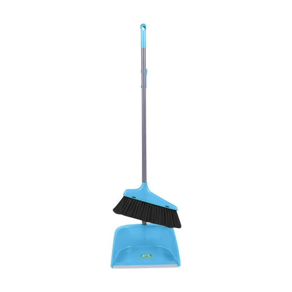 Coollooc Broom and Dustpan Set,Dust Pan with Long Handle,31.5”Broom with Stand Up Dustpan Combo Set for Sweeping Indoor Home Kitchen Office Lobby
