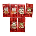 thumbnail image 1 of Coollooc Chinese New Year Red Envelopes, 2025 Chinese Lunar New Year of the Snake Large Envelope Lucky Money Hong Bao Red Packet with 6 Different Gold Embossed Patterns (6 Pcs 6.5 * 3.4in), 1 of 9