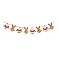 thumbnail image 1 of Coollooc Christmas Banners - Garland Banner Hanging Stocks Xmas Tree Santa Banner Claus Party Decoration Favors for Wall Window Front Door Indoor Outdoor Garden, 1 of 6