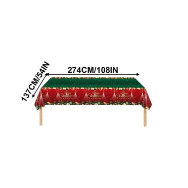 Coollooc Christmas Dinnerware Set Party Supplies Merry Christmas Disposable Tableware Paper Plates and Napkins Banners Plastic tablecloths Cutlery Serves 16 for Merry Christmas Party Home Decor