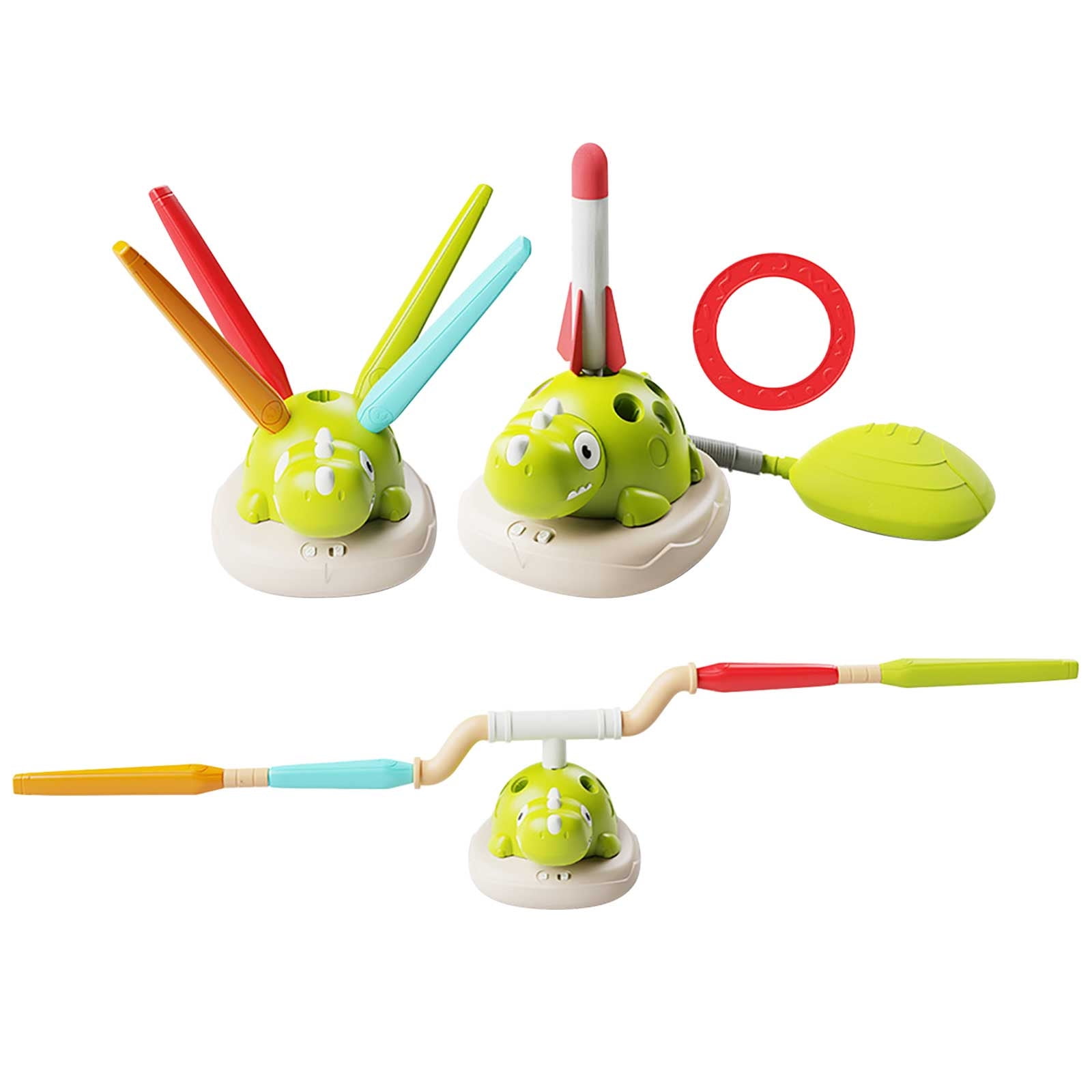 Coollooc Cute Dinosaur Toys 2-in-1 Musical Jump 'n Toss - Active Indoor/Outdoor Game, Ages 4+