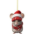 thumbnail image 1 of Coollooc Cute Mouse Hanging Ornaments for Christmas Tree, Christmas Decorations, Christmas Tree Ornaments, Christmas Decor Indoors Home Mouse Party-Animal(B), 1 of 9