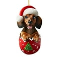 thumbnail image 1 of Coollooc Dachshund Christmas Ornament, Funny Dog Christmas Tree Ornament, Dachshund Christmas Decorations, Dog Lovers Gift Idea Xmas Decor for Christmas Tree Car Backpacks, 1 of 5