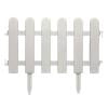 Coollooc Garden Fence with Fence Insert White Plastic Fence Garden Picket Fence Edgings Lawn Flowerbeds Plant Borders Decorative Garden Yard(L)