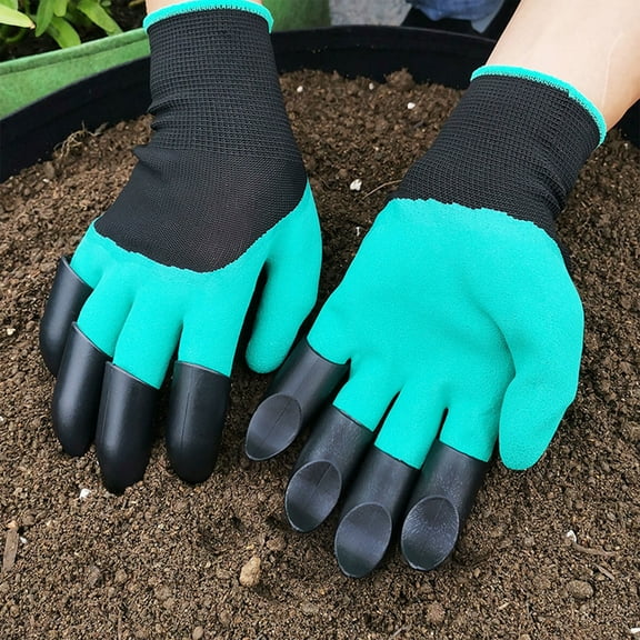 Coollooc Garden Gloves with Claws, Breathable Gardening Work Gloves for Digging, Claw Gardening Gloves for Planting, Puncture Resistant Garden Gloves Best Gifts for Gardeners