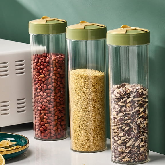 Coollooc Glass Food Storage Containers, Glass Canisters with Airtight Lids for Kitchen and Pantry storage,Glass Jar for Pasta,Coffee Beans,Flour,Sugar