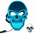 thumbnail image 1 of Coollooc Halloween LED Skull Mask, Horror Screm Scary Mask with Light, Masque for Creepy Party Masquerade, LED Face Mask for Men Women Halloween Festival Party(G), 1 of 7