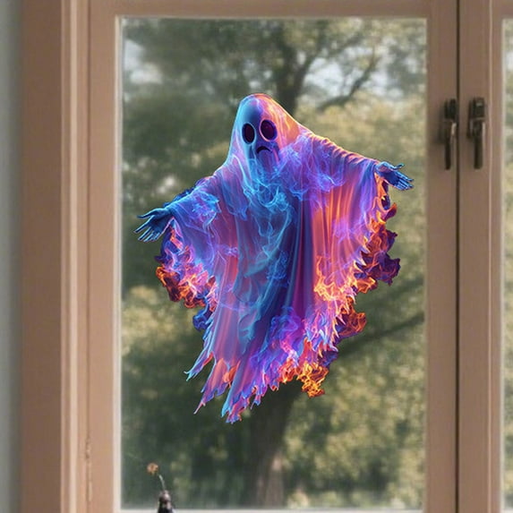 Coollooc Halloween Window Stickers Halloween Window Clings Decorations Spooky Ghosts Decor Decal for Glass Window Wall, Window Decals Party Indoor Outdoor Decoration Supplies(A)