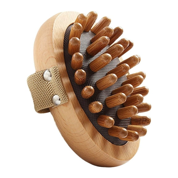 Coollooc Handheld Wooden Massager Body Brush,Massager Air Cushion Meridian Brush Through Meridian Tapping Device Bamboo Massage Brush Reduces Cellulite and Relieves Tense Muscles
