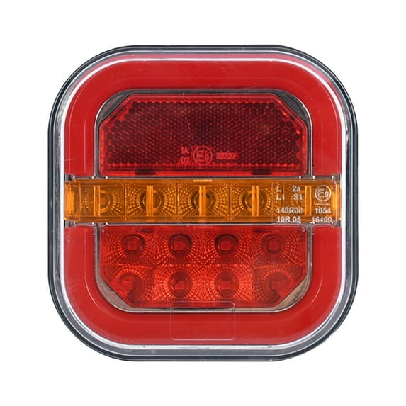 Coollooc LED Flowss Guide Square Burger Light, Truck Edges Light, Red Waterproof Stop Brake Turn Lights for Rv Truck, Suitable for Various Outdoor Environments(A)