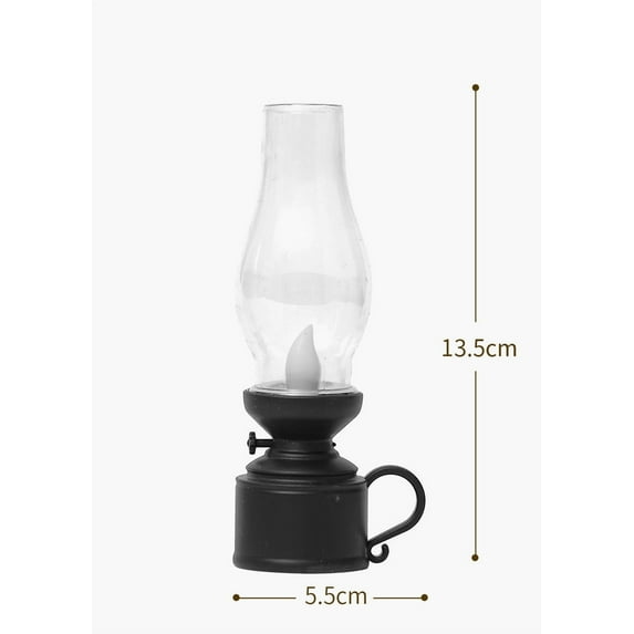 Coollooc Led Vintage Kerosene Lamp Electronic Swing Candle, Led Flameless Candle Lantern Kerosene Oil Lamp, Led Light Electronic Kerosene Lamp,Vintage Electric Oil Lamp Table Lamp,Desktop Decoration