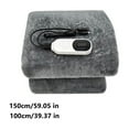 thumbnail image 1 of Coollooc Machine Washable Electric Car Blanket with USB Fast Charging 12 Volt 75W Heated Travel Blanket Flannel Heating Throw for Car Truck SUV Van 59x63” with Controller 3 Heating Level Gray, 1 of 9