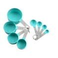 thumbnail image 1 of Coollooc Measuring Cups and Spoons Set of 11 Pieces, nesting measuring cups for Measuring Dry or Liquid Ingredients, Stainless Steel Handle, Kitchen Gadgets for Cooking & Baking(Mint Green), 1 of 1