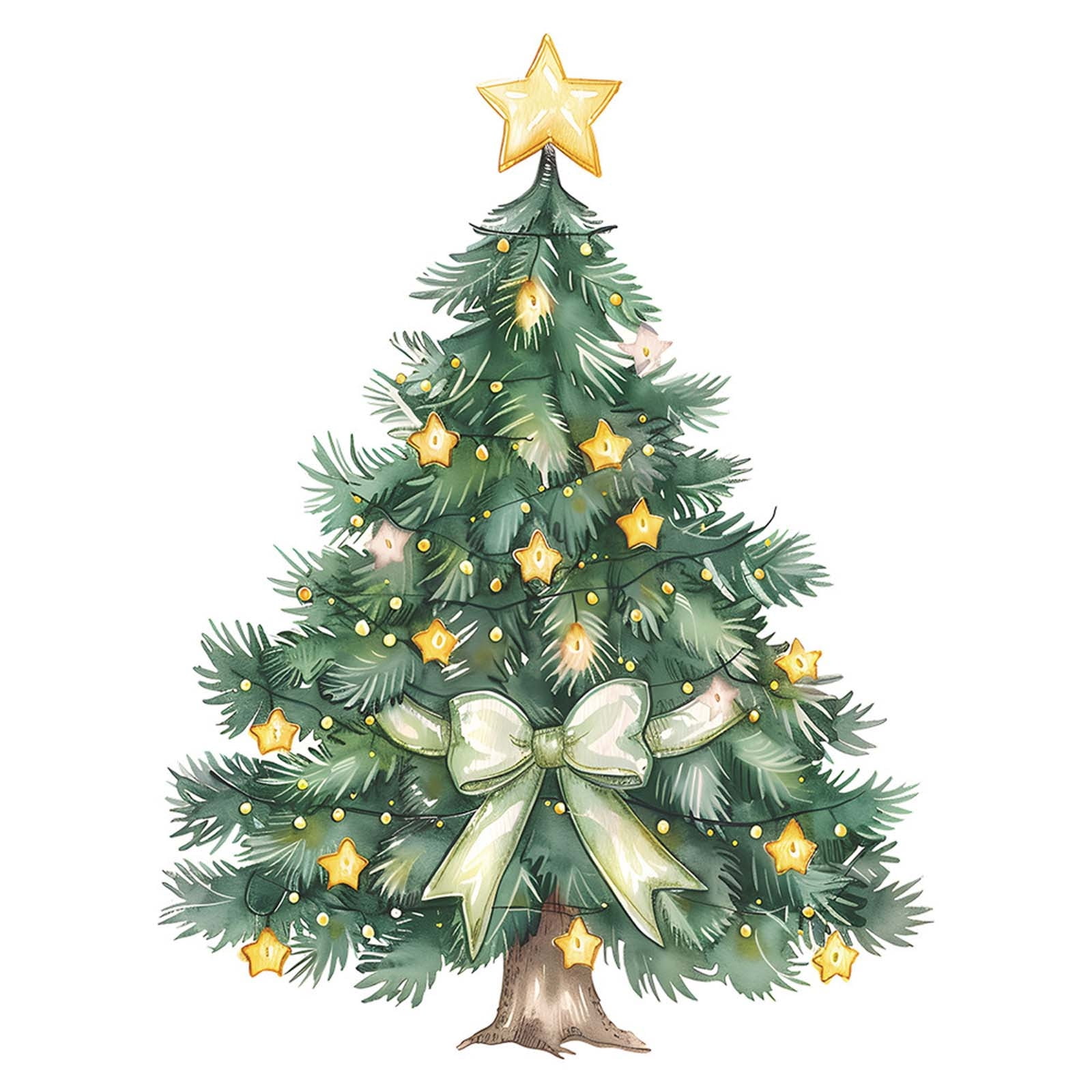 Coollooc Merry Christmas Tree Wall Decals Stickers, Evergreen Christmas Tree with Gifts Bells Winter Holiday Decorations Bedroom Art, Xmas Home Kitchen Living Room Party Decor