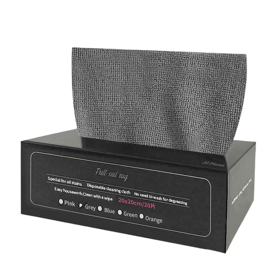 Coollooc Microfiber Cleaning Cloths, Reusable Cleaning Towels in Box, Microfiber Lint Free Multi-Purpose Towel, Disposable Cleaning Cloths Quick Dry, Kitchen Specific Dishwashing Cloth(A-Black)