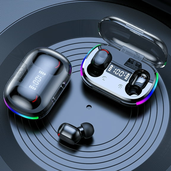 Coollooc Mini Wireless Earbuds Bluetooth 5.3 in Ear Light-Weight Headphones Built-in Microphone, Waterproof, Immersive Premium Sound Long Distance Connection Headset with Charging Case