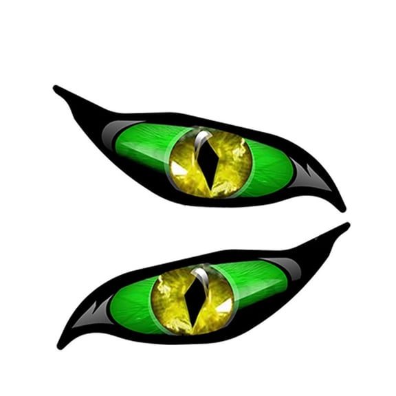 Coollooc Multicolor Cat Eye Stickers, Waterproof Wall Decals for Cars, Trucks, Motorcycle, Laptop, Bottle, Indoor Use