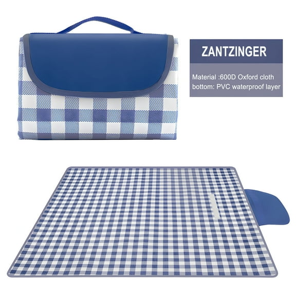 Coollooc Outdoor Picnic Blanket, 59''x39'' Mini Picnic Blankets, Foldable Waterproof Sandproof Beach Blanket, Portable Picnic Mat for Camping Park Hiking Travel Grass Playground
