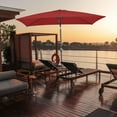 thumbnail image 1 of Coollooc Patio Umbrella Replacement Canopy, 6 Ribs Rectangle Umbrella Replacement Covers Top, 6.56 x 9.84 ft Sun Umbrella Replacement Cloth, for Garden Beach Backyard Umbrella, 1 of 5