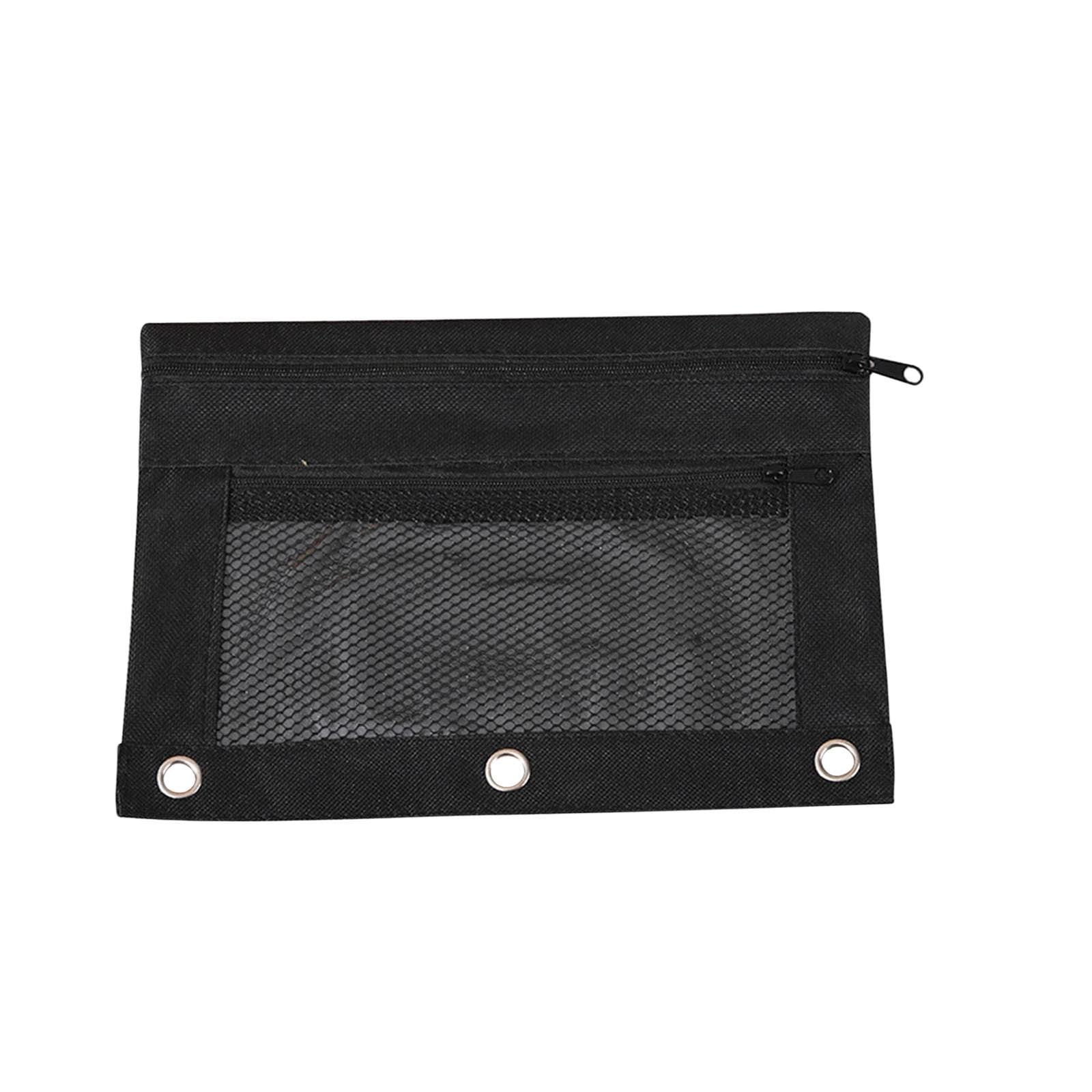 Coollooc Pencil Pouch for 3 Ring Binder, 3 Hole Zipper Pen Case Bag ...