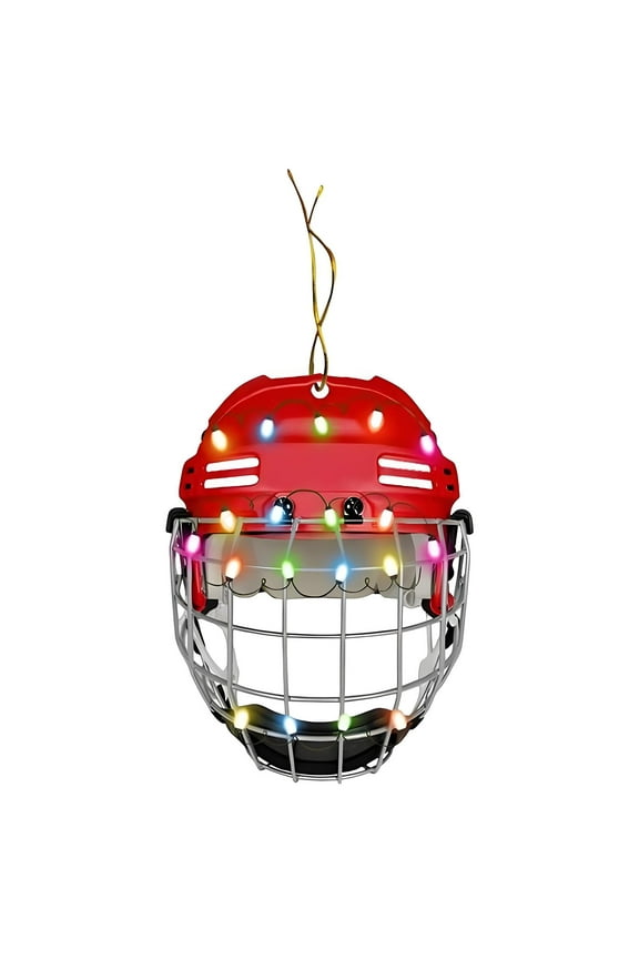 Personalized Christmas Hockey Keychain with Lights Custom Hockey Birthday Tree Ornament, Hockey Gifts For Men, Hockey Coaches Gifts