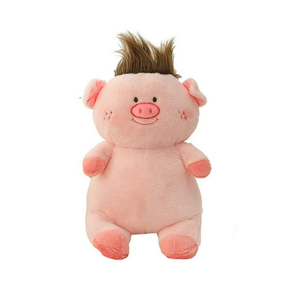 Coollooc Pig Plush Toys for Kids Birthday Gifts for Girls Boys Christmas Day Giftsfor Toddlers Pig with Hair Stuffed Animal Hugging Pillow Easter Gifts for Toddlers,18 inch