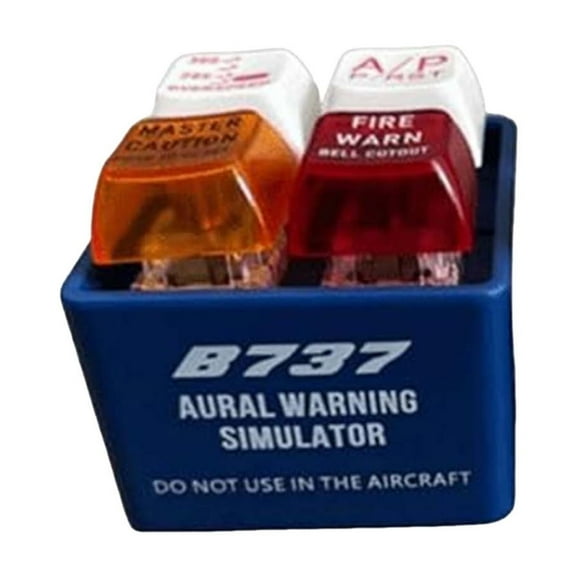 Coollooc Pilot And Crew Alert Keychain EGPWS Warning Sound Simulator, GPWS Keychains, Cockpit Sounds Simulator Keychain(Blue)