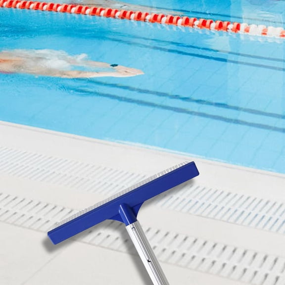 Coollooc Pool Brush Head | 10" Floor Brush | Metal Pool Scrubber Brush | Wire Bristles & Aluminium Back for Sweep Calcium Buildup, Rust Stains on Concrete(B)