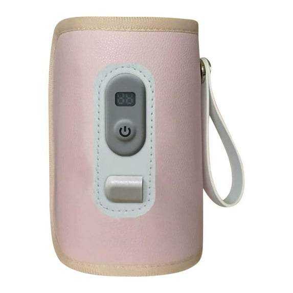 Coollooc Portable Bottle Warmer, Baby Bottle Warmer with 38-50℃ Temperature Adjustment, Travel Bottle Warmer with Quick Charge and LED Display, Ideal for Car Travel and Home Essentials