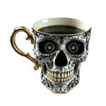 thumbnail image 1 of Coollooc Royal Skull Coffee Mug, Halloween Skull Cup, Gothic Porcelain Tea Cup With Gold Trim, Skull-Coffee Mug Halloween Gifts for Coffee Lovers And Collectors(B), 1 of 9