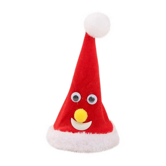 Coollooc Singing and Dancing Electric Christmas Santa Hat for Adults Kids,Swing Funny Toy Hat,Plush Velvet Christmas Cap in Traditional Red White Party Hat for Christmas New Year Party Supplies Xmas