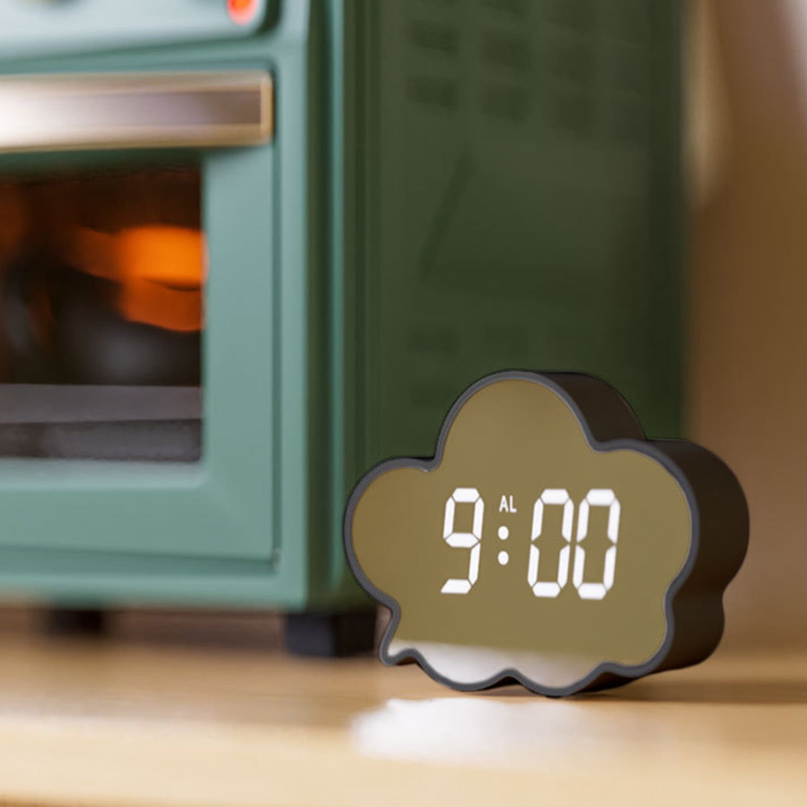 SwlatUtokf 6.7" Digital Alarm Clock - Large Number Display, Dimmer, USB/Battery, Temp/Date, Snooze