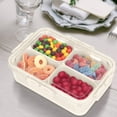 thumbnail image 1 of Coollooc Small Snack Box Container, Divided Serving Tray with Lid, 4 Compartment Snack Box Container for Candy, Fruits, Charcuterie, Travel & Parties, BPA-Free(White), 1 of 8