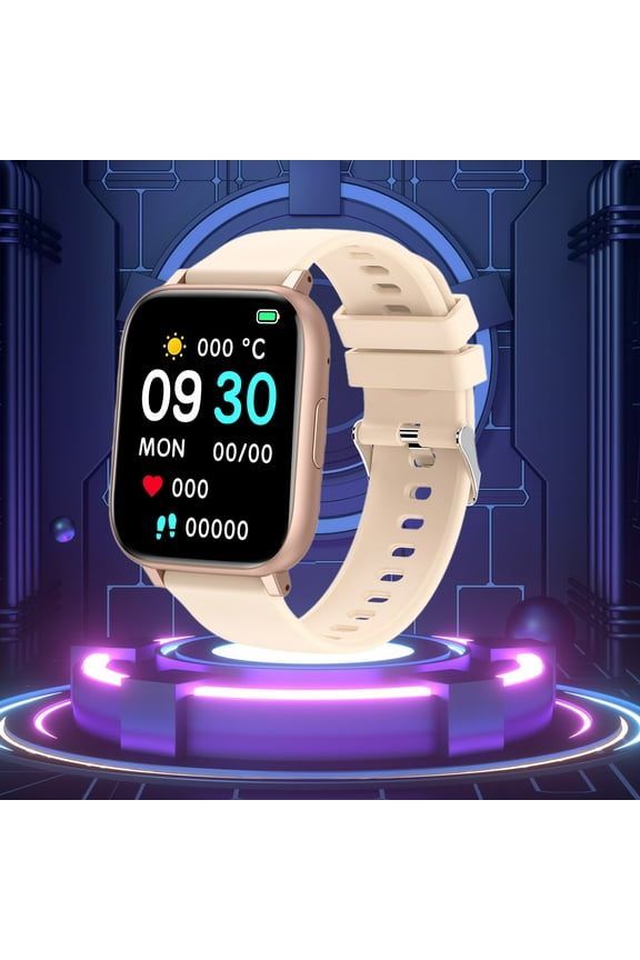 Smart Watch Fitness Tracker 1.77" Full Touchscreen with 15-Day Battery, Health Monitoring, Customizable Watch Faces, Compatible with Android & iPhone