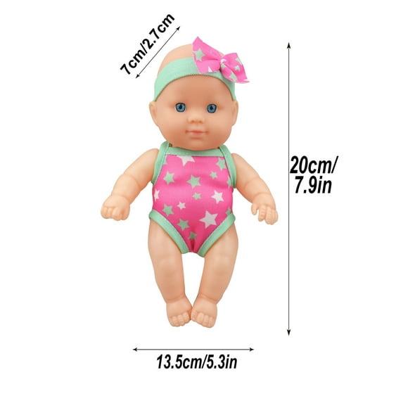 Coollooc Swimming Dolls, Waterproof Swimming Doll, Pool Baby Doll with Easily Detachable Swimsuit, Water Baby Doll for Bathtub Pool Bath Time Play, The Best Gift for Kids