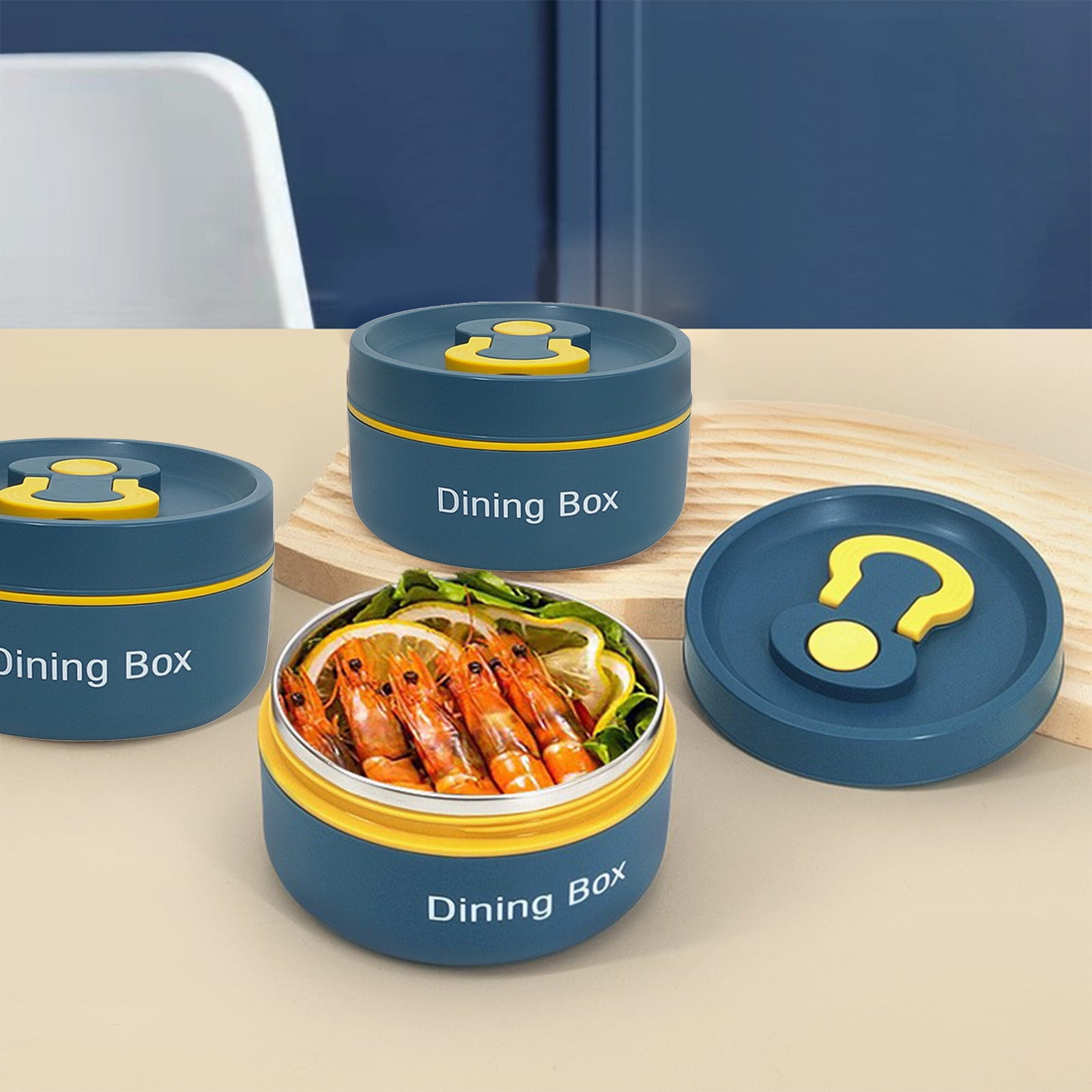 Coollooc Thermal Bento Lunch Box, Portable Insulated Lunch Container