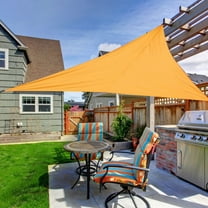 Coollooc Triangle Sun Shade Sail Canopy UV Block Sunshade for Outdoor Patio Garden Backyard, Sand