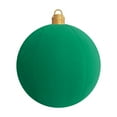 thumbnail image 1 of Coollooc Velvet Christmas Inflatable Balls Ornament, 23.6 inch Flocked Xmas PVC Inflatable Flocked Ball Ornaments for Christmas Holiday Outdoor Blow up Yard Decor(Green), 1 of 9