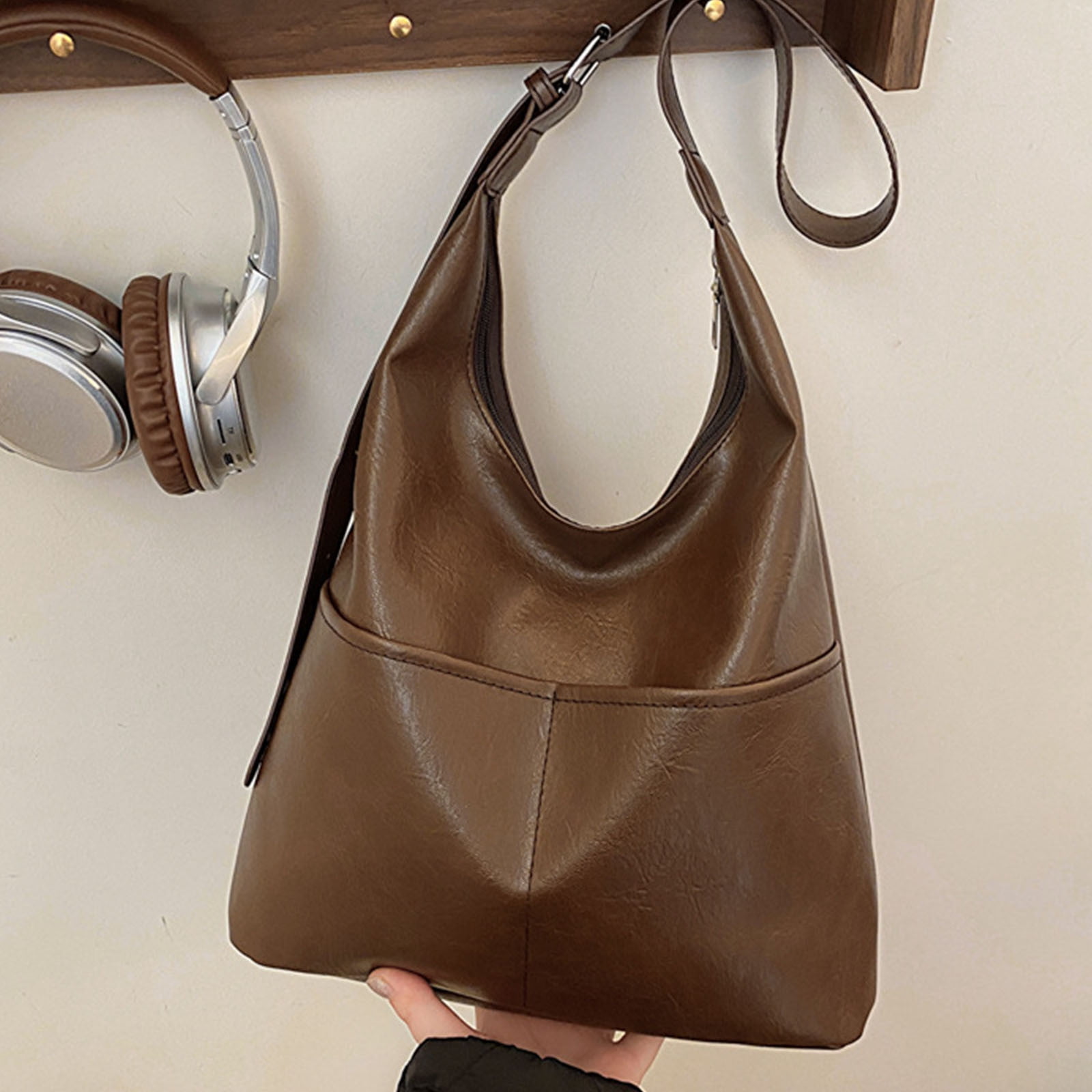 Women's PU Faux Leather Tote Bag – Trendy Top Handle Satchel, Shoulder Purse For Work, Travel, Daily Use