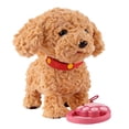 thumbnail image 1 of Coollooc Wuffy Robot Dog Lifelike Toy Dog, Walking Plush Puppy Toy Dog, Interactive Robot with Touch Sensing Voice Mimic Licking Motion Leash Remote Soft Fur for Battery Powered(Yellow), 1 of 9